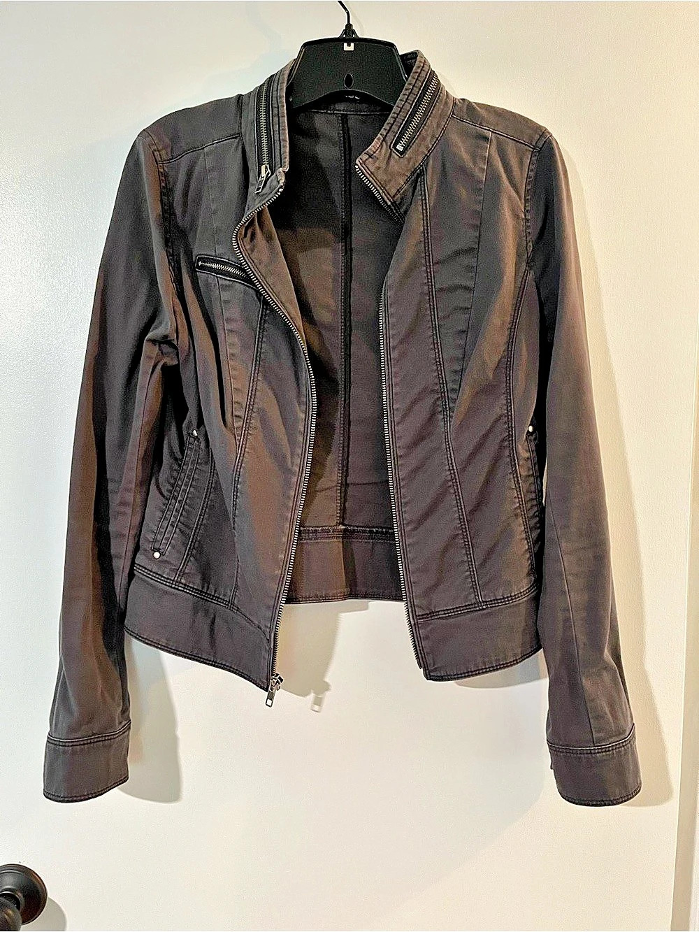 Express Women's Moto Jacket Gray Size 4